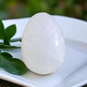 Quartz Crystal Egg Carving‎ Meditation Stone (#2)